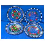 Hand-Painted Decorative Plate Assortment