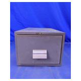 Vintage Metal Index Card File Box