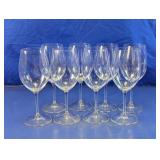 Assorted Clear Glass Wine Goblets