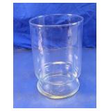 Clear Glass Footed Cylinder Vase