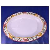 Oval Chili Pepper Glass Platter