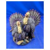 Resin Double Turkey Thanksgiving Figurine