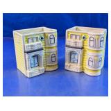Ceramic Victorian House Planter Pots
