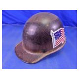 Vintage MSA Skullgard Hard Hat w/US Flag Sticker