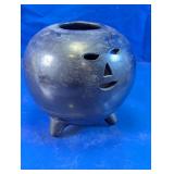 Folk Art Figural Face Pottery Vase