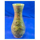 Holland Mold Embossed Sunflower Ceramic Vase