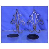 Metal Scroll Display Stand Pair