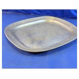 Vintage Rectangular Pewter Serving Platter Tray