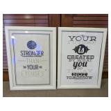 Motivational Quote Framed Wall Art Set