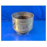 Vintage Metal Lion Head Planter Pot