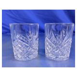 Cut Glass Double Old Fashioned Glasses