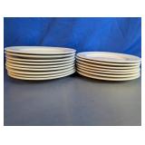 White Beaded Rim Salad Plates