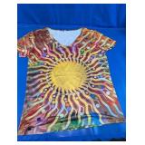 Tie-Dye Sun V-Neck T-Shirt