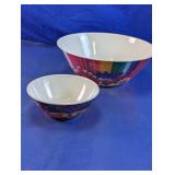 Vibrant Floral Melamine Serving Bowls