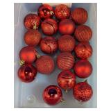 Red Christmas Ornament Lot