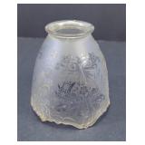 1940's Etched Glass Lamp Shade