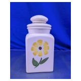 Floral Ceramic Canister with Lid