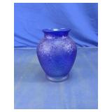Blue Art Glass Vase