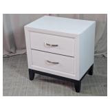Crown Mark Modern White 2-Drawer Nightstand