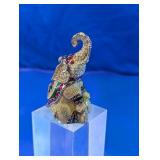 Jeweled Elephant Hinged Trinket Box