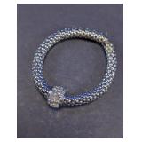 Rhinestone Mesh Beaded Bracelet