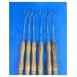 Wood Handle Fondue Forks / Skewers