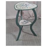 Vintage Heart-Shaped Wooden 2-Tier Side Table