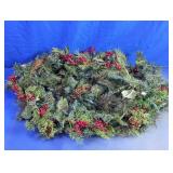 Pre-Lit Faux Christmas Wreath Garland Lot