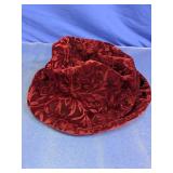 Red Floral Pattern Fabric Hat