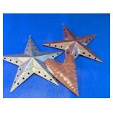 Rustic Metal Star & Heart Hanging Wall Decor Set