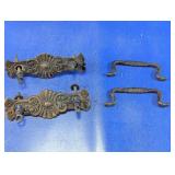 Brass Elaborate Cabinet Backplates & Pulls