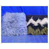 Faux Fur Throw Pillow Lot