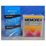 Sony Mini DV Tapes & Memorex Floppy Disks