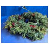 Pre-Lit Pine Cone & Berry Christmas Garland