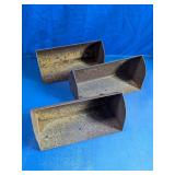 Rustic Half-Round Metal Planter Wall Pockets