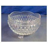 Diamond Point Glass Candy Dish