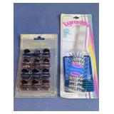 Expressions Hair Brush and 12pc Claw Clips Lot