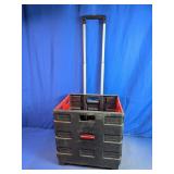 Rubbermaid Folding Collapsible Rolling Crate