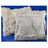 Boho Chic Fringe Accent Pillows Duo