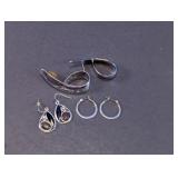 Silver Tone Earrings Assortment