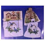 Assorted Birdhouse & Bluebird Kitchen Towels Lot