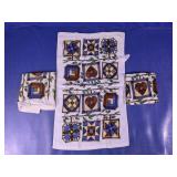 Assorted Quilt Pattern Kitchen Linens Lot