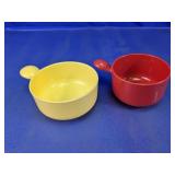 Vibrant Plastic Single-Handle Bowls