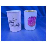 Ceramic Motivational Tumbler Mug Duo