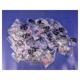 Bulk Lot of American Flag Keychains