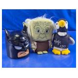 Batman Container, Yoda & NEC Penguin Plush Set