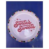 Hallmark Santa's Sweets Glass Plate