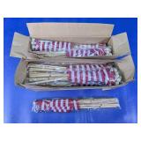 Lot of Miniature US Flags on Wooden Sticks