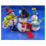Festive Snowman Holiday Ornaments