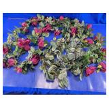 Artificial Burgundy Rose & Foliage Garlands Lot